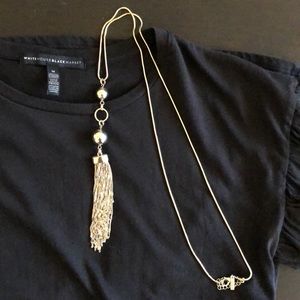 Gold WHBM tassel necklace
